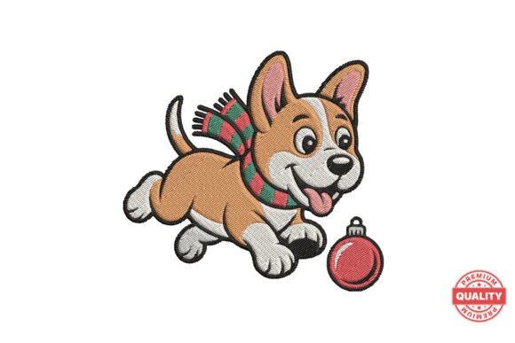 Christmas Puppy Embroidery Design