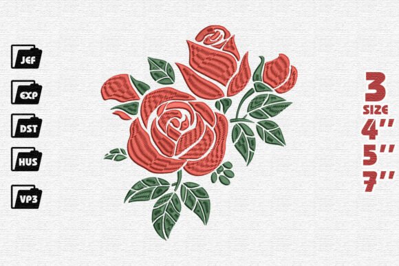 Classic Floral Embroidery Pattern