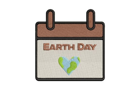 Earth Day Calendar Embroidery