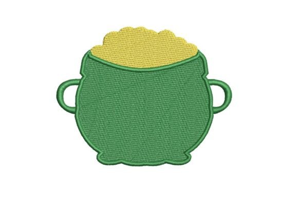 Leprechaun’s Pot of Gold Embroidery Design