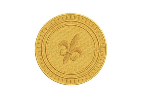 Mardi Gras Doubloon Embroidery Design