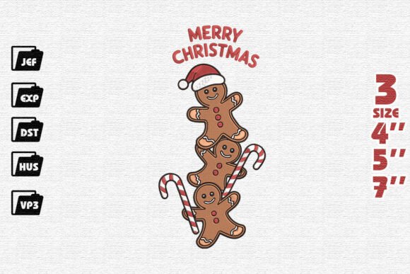 Merry Christmas Gingerbread Man Stack