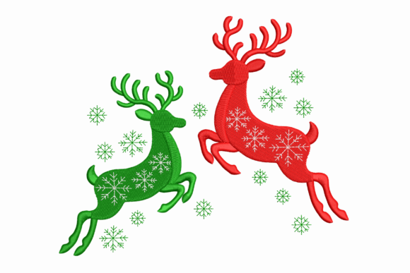 Reindeer Snowflake Embroidery