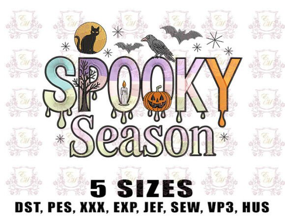 Scary Vibes Halloween Embroidery Designs